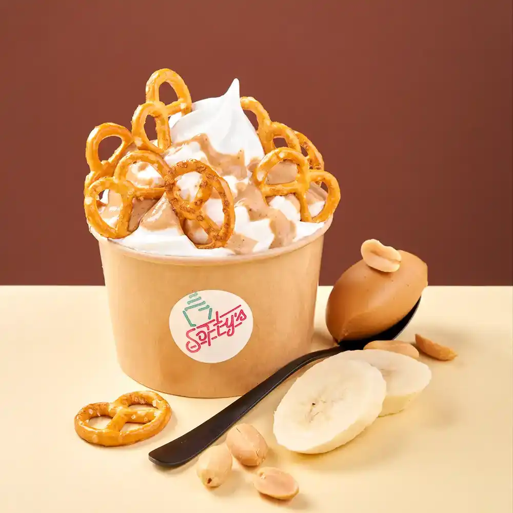 Softys banaan pindakaas pretze